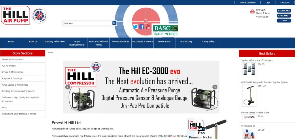 Hill website Topa manufacturer